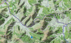 Localisation départ randonnée source de la Bidouze